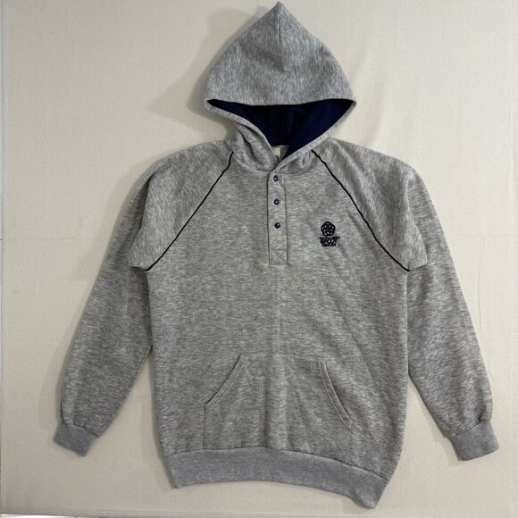 Vintage 80s Walt Disney World Epcot Center Hoodie Sweatshirt Size XL Gray - Picture 1 of 8